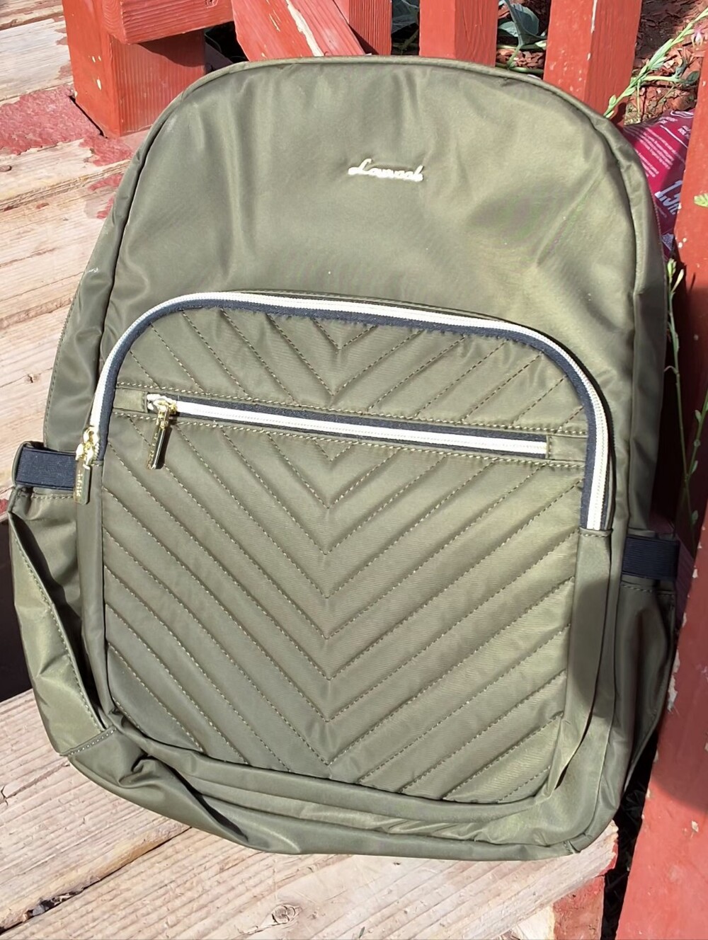 LOVEVOOK Large Olive Green Laptop Women's Backpack